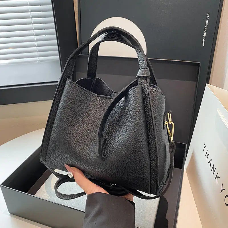 Italienisch inspirierte Bucket Bag im Retro-Korbdesign mit Ein-Schulter-Trageweise