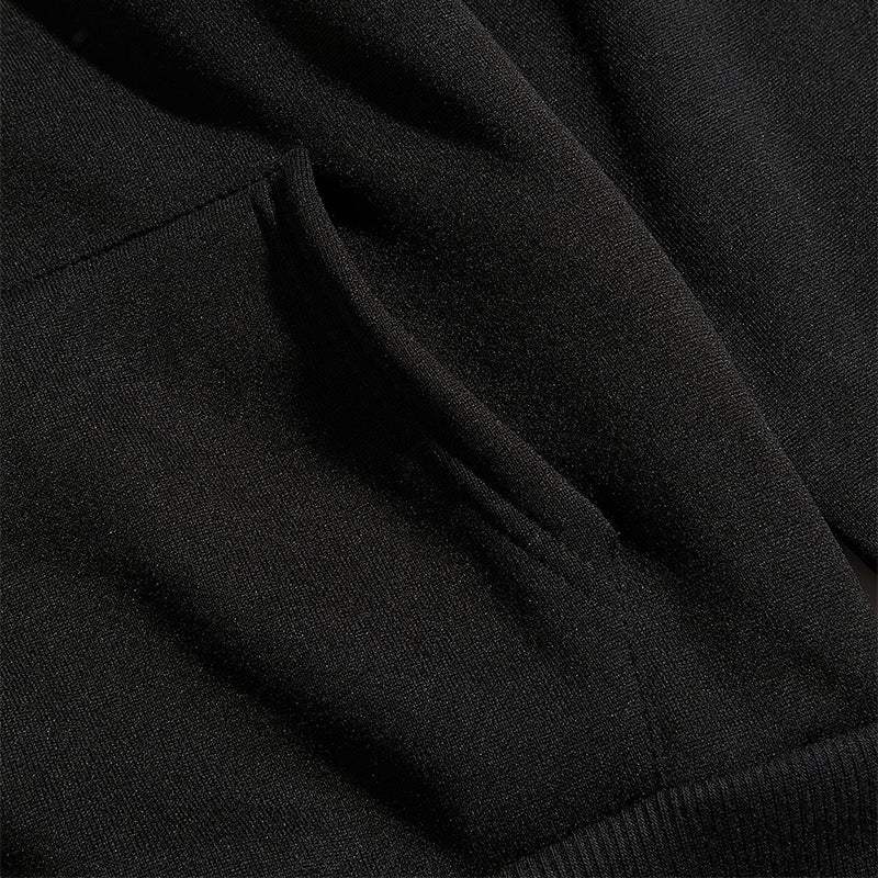 Lockerer Sport Hoodie mit Motivationsprint "Do What Makes You Happy" und Kapuze, bequem für Alltag und Training