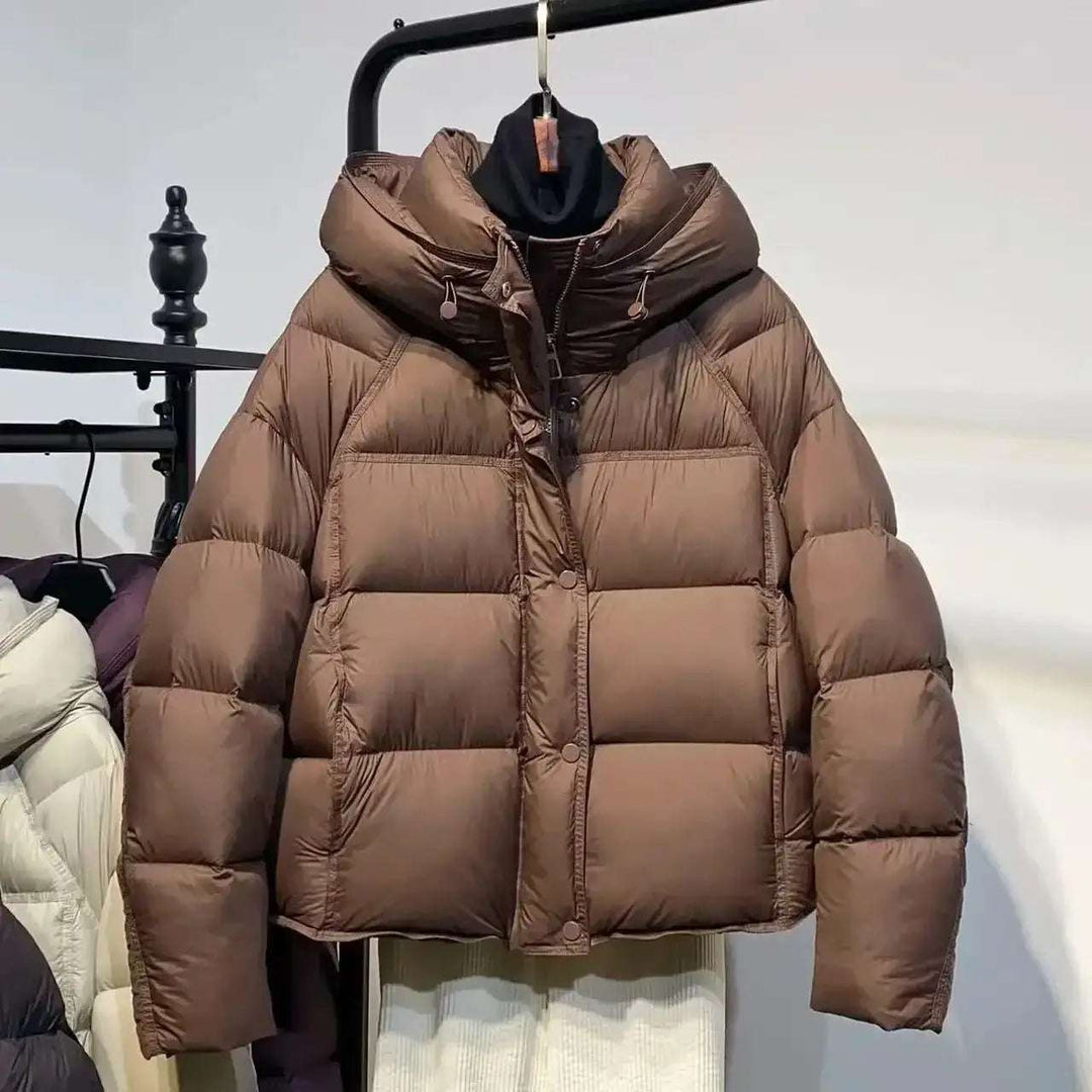 Damen Winter-Steppjacke slim fit aus Polyester in Schwarz für kalte Tage