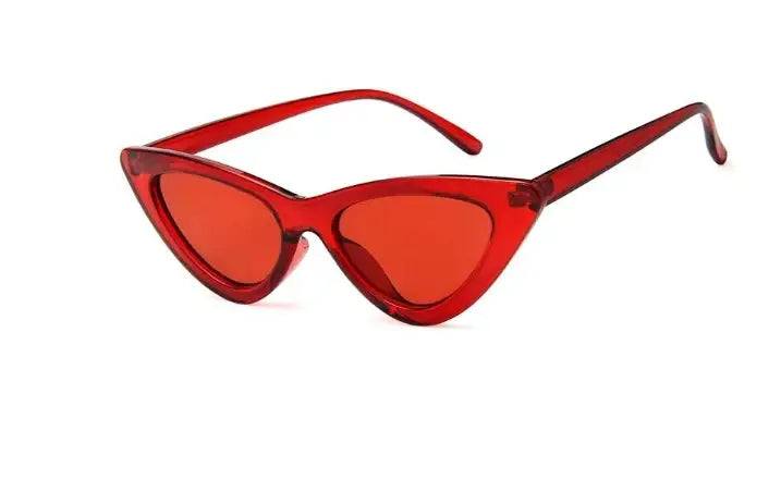 Retro Dreieck Katzenaugen-Sonnenbrille im Vintage-Stil mit auffälligem Design und UV400 Schutz