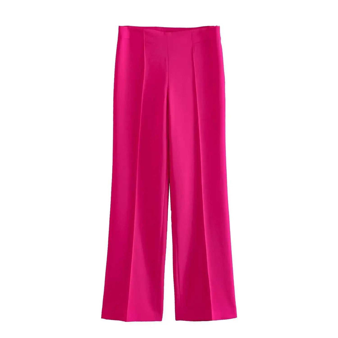 Eleganter Damen Casual-Anzug mit Gürtel, Blazer und Hose für Büro und Freizeit