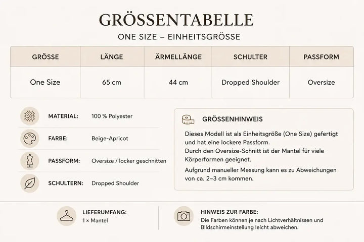 Eleganter Damenmantel Teddy-Mantel beige mit Kunstfellkragen Oversize Herbstmode 2026