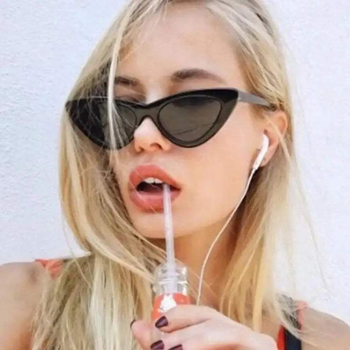 Elegante Retro Dreieck Katzenaugen-Sonnenbrille mit UV400 Schutz und modernem Vintage-Design