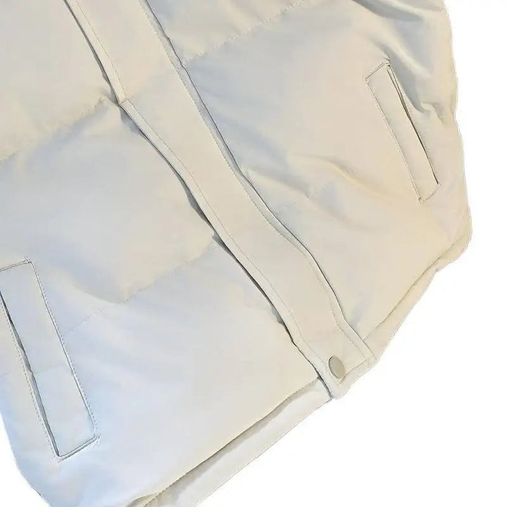 Damen Westejacke mit Stehkragen und gestreiftem Muster in lockerer Passform in Weiß, Schwarz und Blau