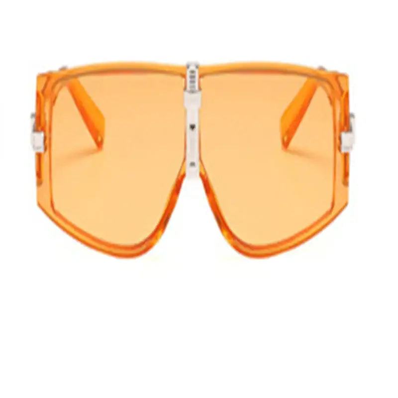 Orange Fahrrad-Schutzbrille mit UV400-Schutz und vintage Design für Damen