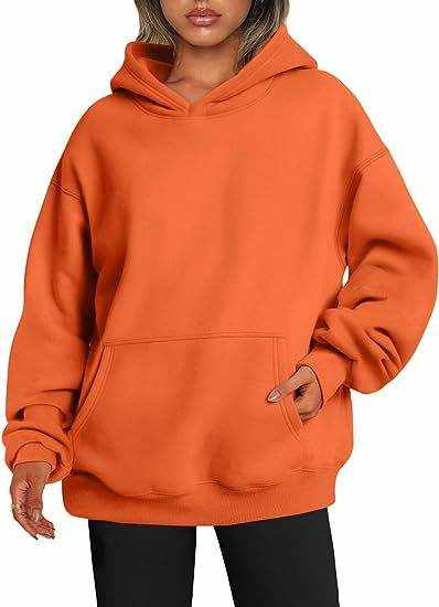 Damen Hoodie mit Kapuze und Taschen im modischen Oversize-Design
