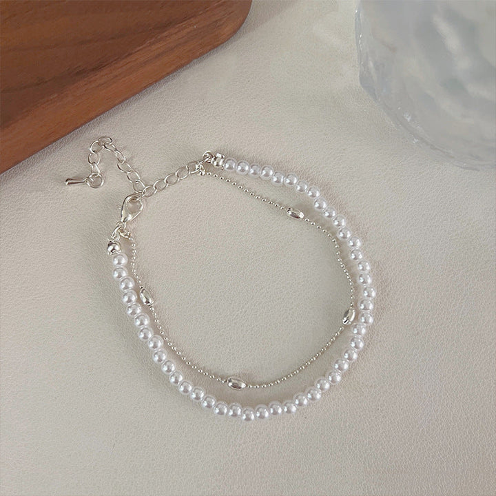 Elegantes weißes Perlen Armband für Damen mit zeitlosem, luxuriösem Design