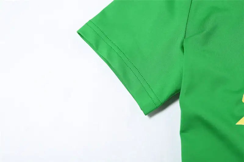 Digitaldruck Slim-Fit bauchfreier Damen-Hosenanzug in Grün mit trendigem Schrift-Print