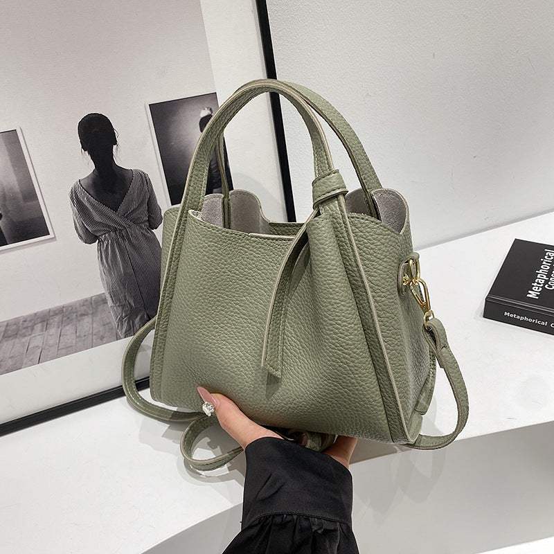 Italienisch inspirierte Bucket Bag im Retro-Korbdesign mit Ein-Schulter-Trageweise für Alltag und Freizeit