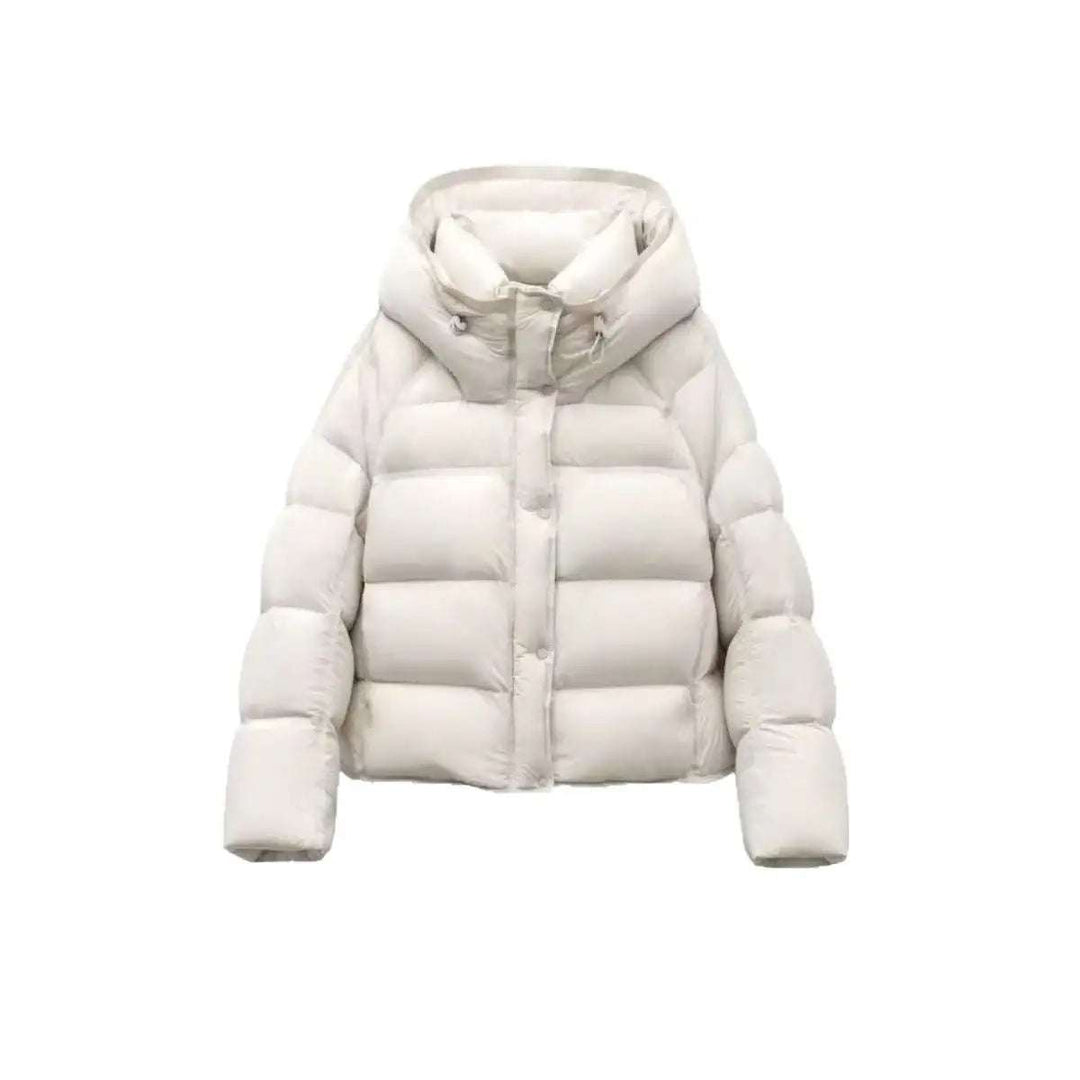 Damen Winter-Steppjacke Slim Fit in Schwarz mit Wattierung und langem Reißverschluss für kalte Tage