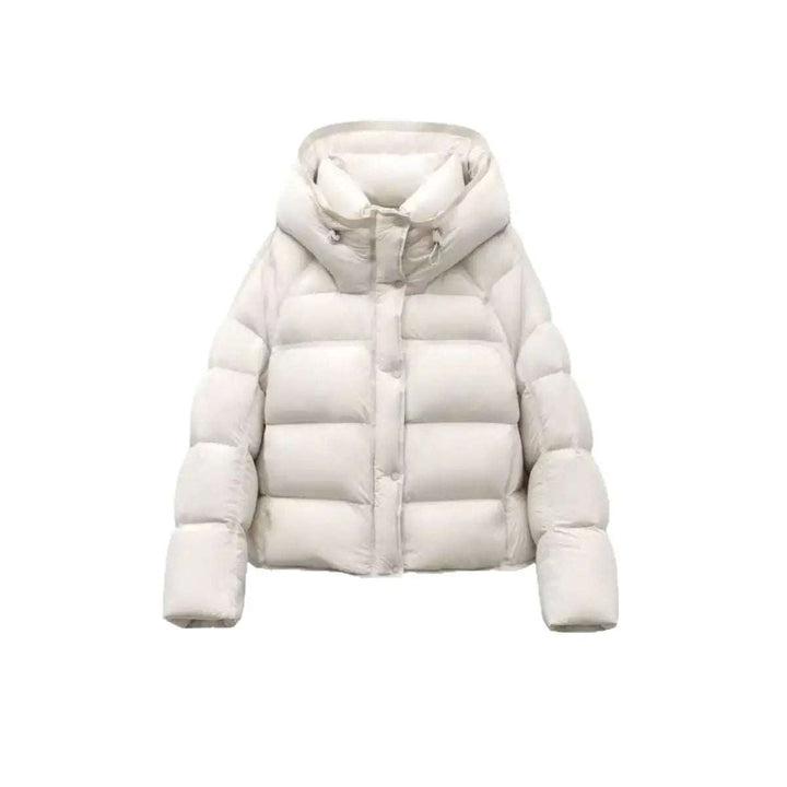 Damen Winter-Steppjacke Slim Fit in Schwarz mit Wattierung und langem Reißverschluss für kalte Tage