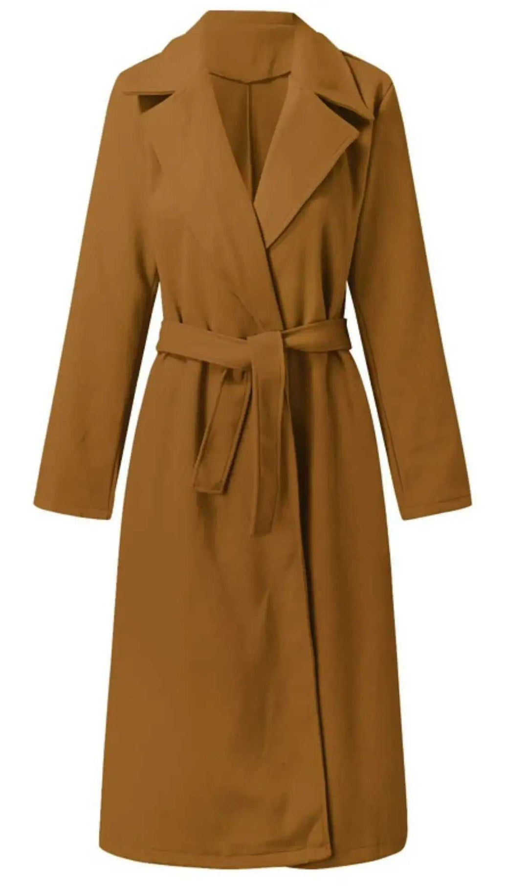 Eleganter Damen Wollmantel mit V-Ausschnitt und Schnürdetail in verschiedenen Farben