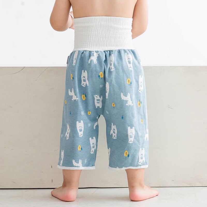 Baby Windelhose wasserdicht aus Baumwolle für Babys und Kleinkinder mit hohem Taillendesign