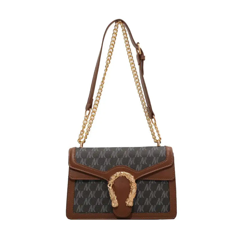 Damen Casual Ein-Schulter Tasche aus hochwertigem PU-Material in Schwarz und Beige für Freizeit und Reisen