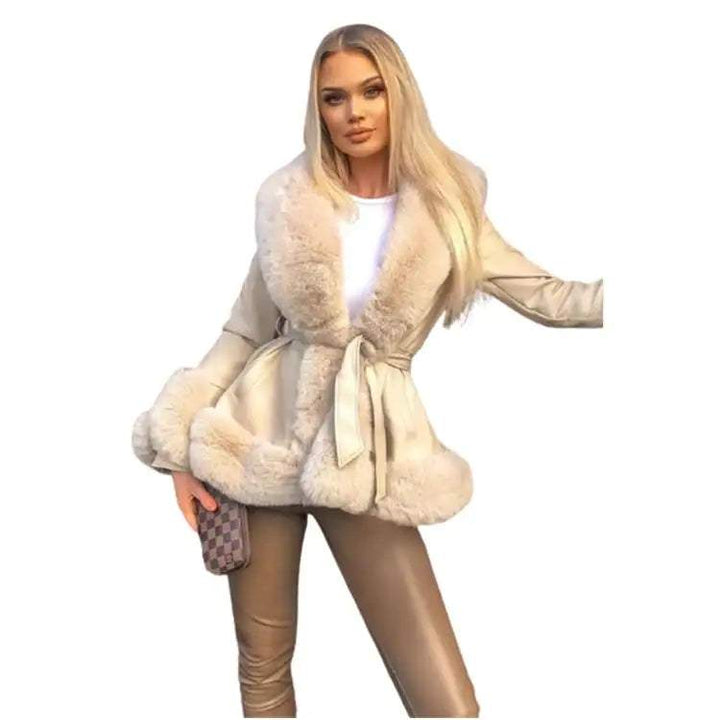 Eleganter Damen Trenchcoat mit Kragen und Taillengürtel, figurbetont und zeitlos