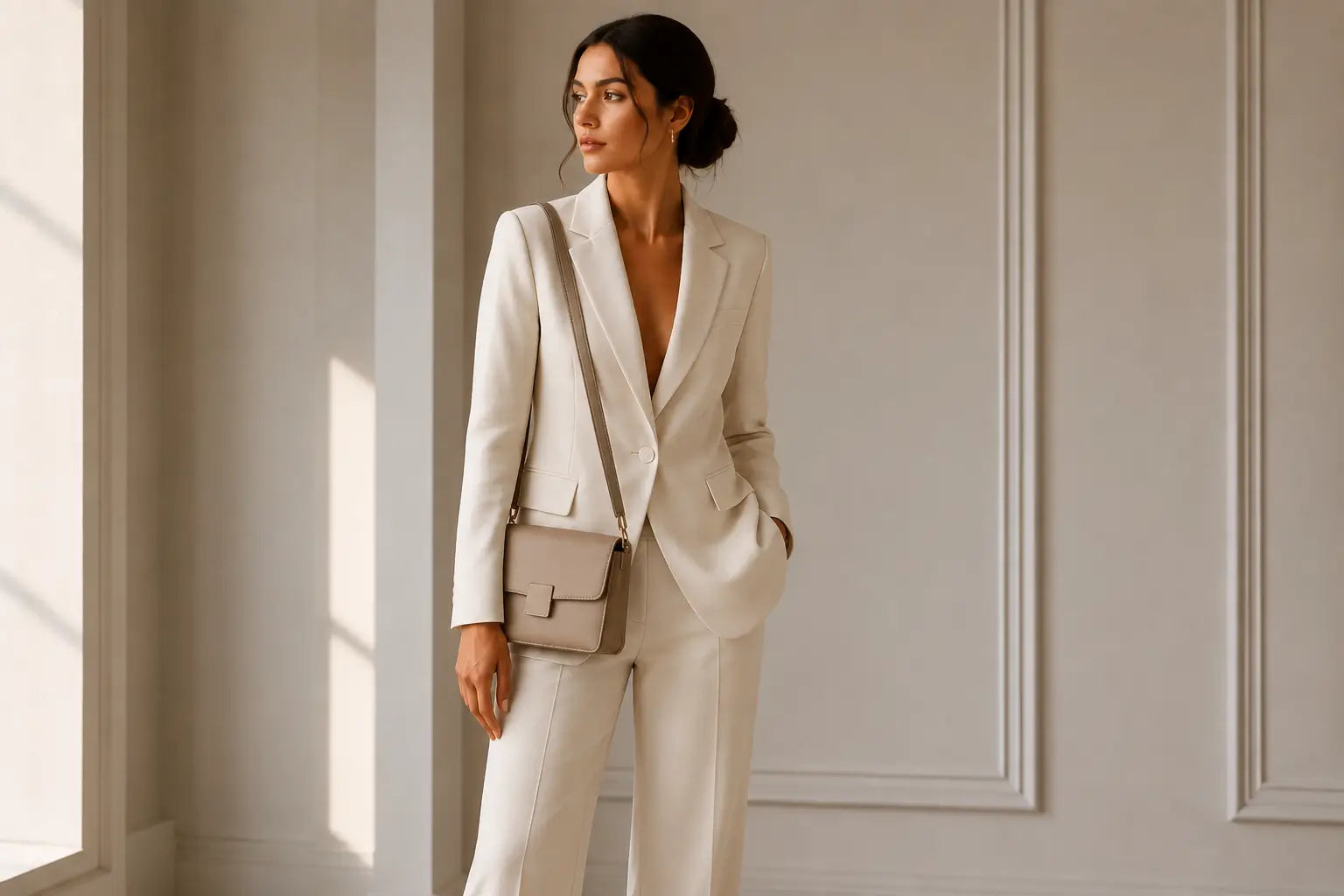 Eleganter weißer Damen-Hosenanzug – Premium Blazer und Hose | Isabell Boutique030